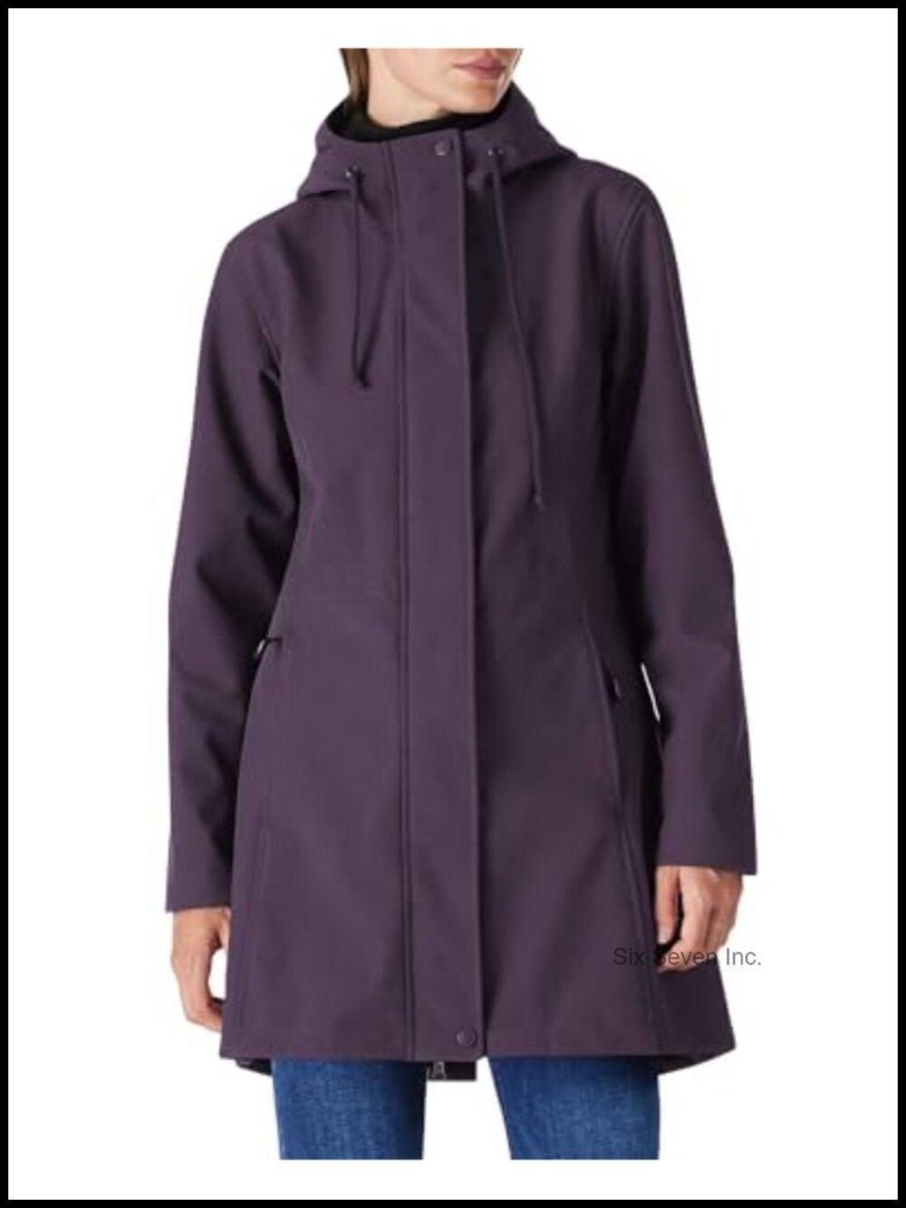 Waterproof Fleece Lined Hooded Softshell Rain Coat Windproof
